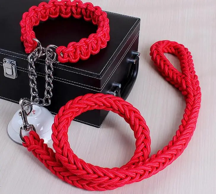 Durable Wire Collar & Lead for Large Dogs