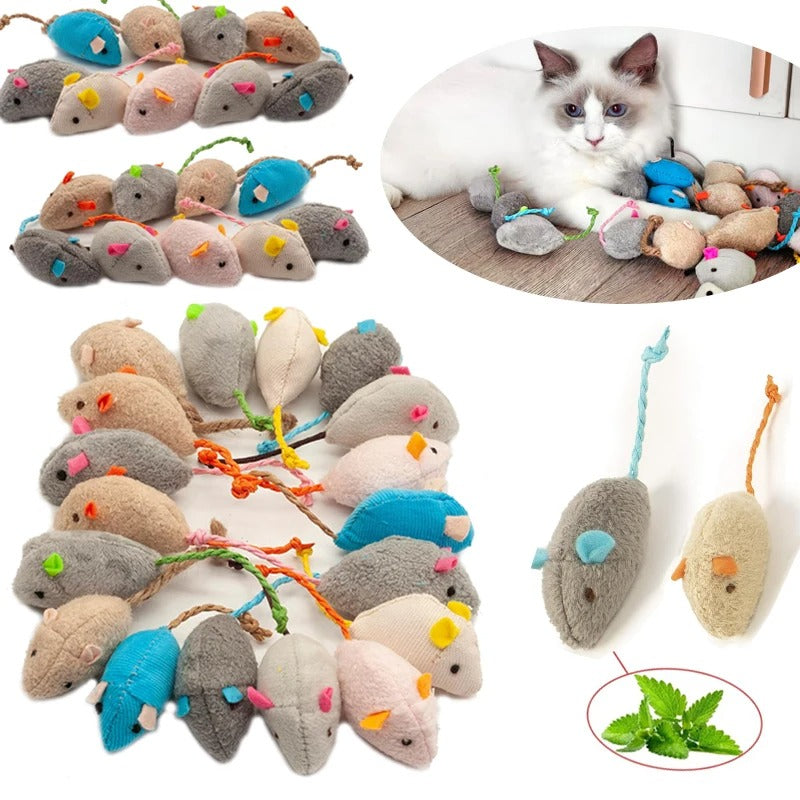 Rattling Catnip Mouse Toys