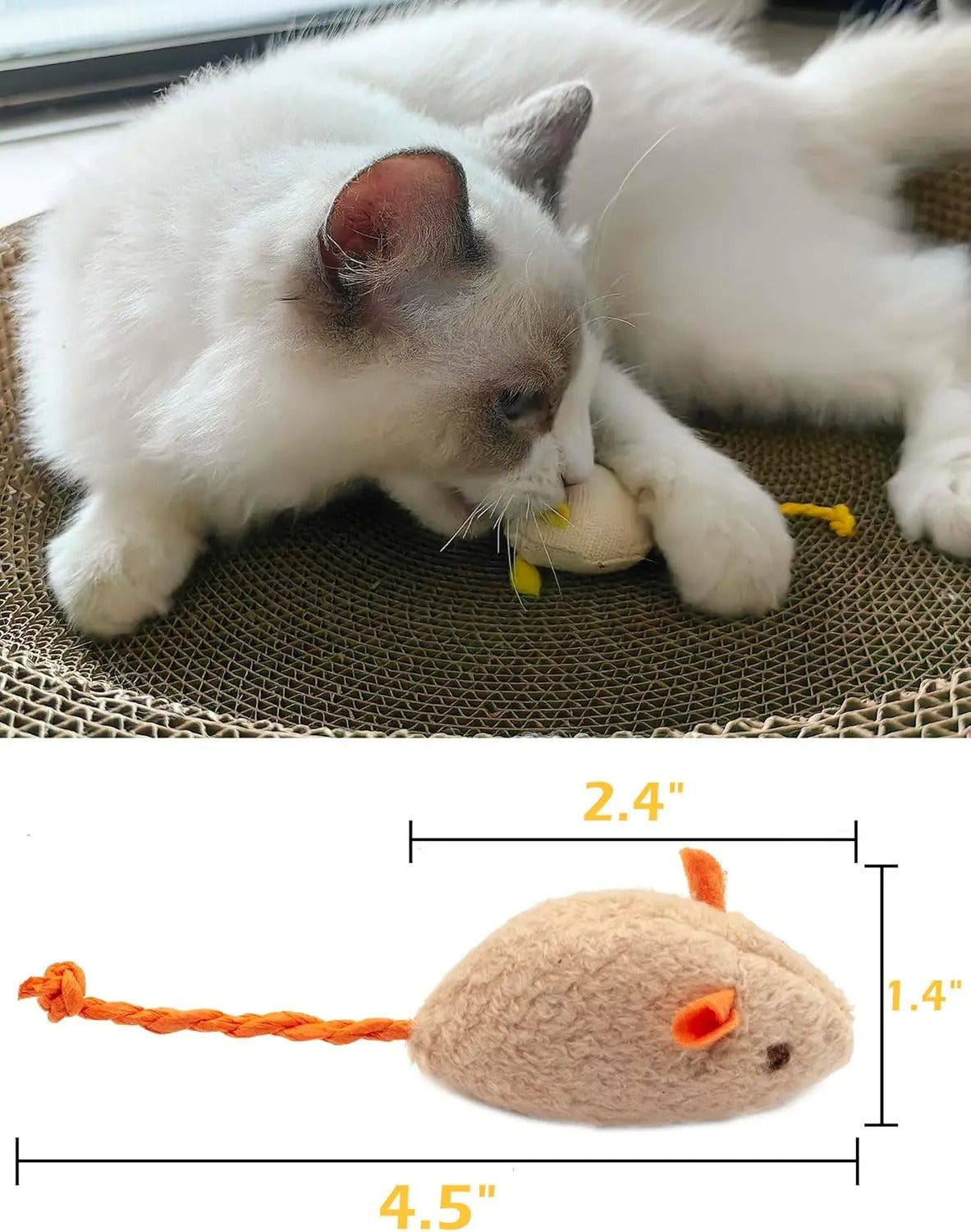 Rattling Catnip Mouse Toys