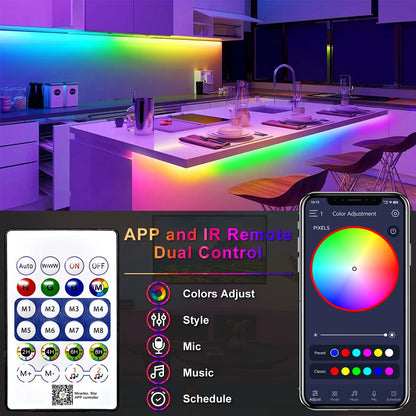 USB RGB Neon Strip Light with Bluetooth Control